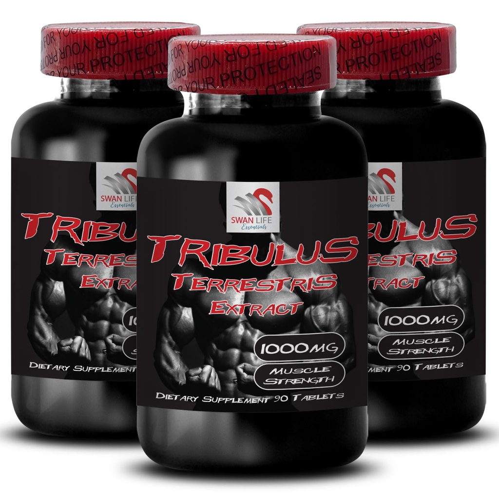 Energy - TRIBULUS TERRESTRIS EXTRACT - Strength Optimization, Dynamic Stamina Boost, Active Muscle Recovery, Physical Power Support, Strength Power, Stamina Enhancement 3 Bottles 270 Tablets