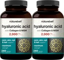 NatureBell 2のパックのHyaluronicの酸は2000のmgを補います  MSM及び加水分解されたホバインのコラーゲンとの480の合計のカプセル–皮の加水、共同潤滑、毛および目の健康のための1サポートの3