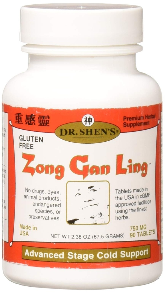 Dr. Shen's Zong Gan Ling Severe 風邪 - フルリリーフ - 750 mg - 90 錠