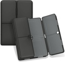FYYデイリーピルオーガナイザー、7コンパートメントポータブルピルケーストラベルピルケーストラベルピルオルガナイザー、[フォールディングデザイン]ビタミン、タラ肝油、サプリメント、薬用クリアブラックを保持するためのPill Box