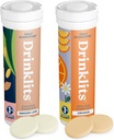 Drinklits Hydration タブレット - 電解液とビタミン | ジンジャーライムとオレンジ - 2 パック (20 件)