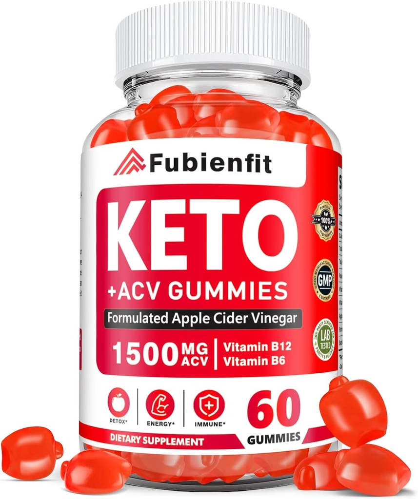 Keto ACV Gummies for Women - Apple Cider Vinegar Gummies with Mother, B Vitamins, Pomegranate & Beet Root - Metabolism, Vegan, Sugar-Free, 60 Ct