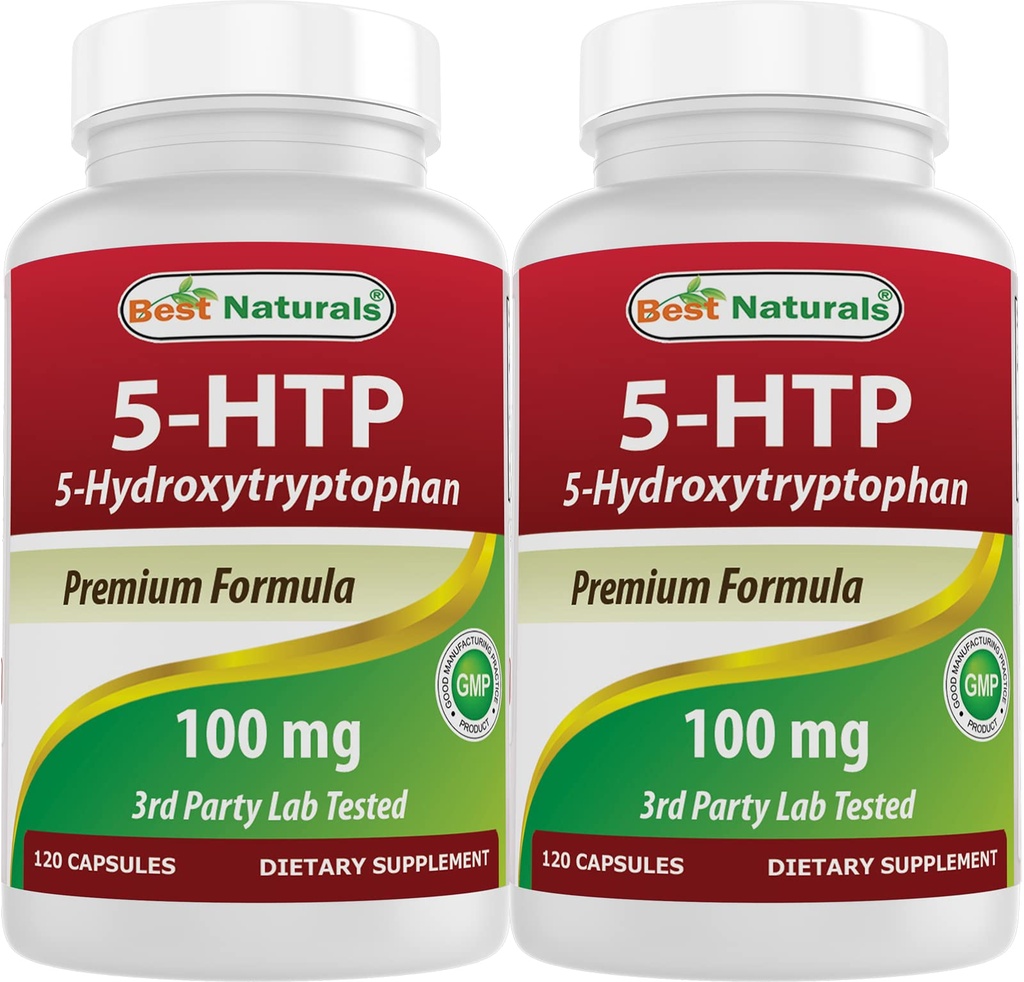 ベストナチュラルズ2パック5-HTP(5-ヒドロキシトリプトファン)100mg 120カプセル