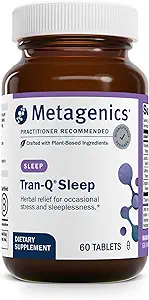 Metagenics Tran-Q Sleep - ストレス管理と睡眠サポート - カリフォルニアポピー、英語ラベンダー&パッションフラワーハーブ - メラトニンフリー - 60錠