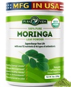PURA VIDA MORINGAの粉の有機性単一の起源-優れた100%の葉の粉、USDAの有機性Moringa OleiferaのMoringaの葉の粉-スムージー及び調理法のために完成して下さい。8つのoz。
