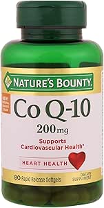 Nature's Bounty Co Q-10 200 mg Rapid Release Softgelsは、Cadiovascular Health 80 Ea(8パック)をサポート