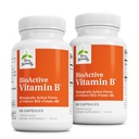 テリー自然に生体活性ビタミンB - 活性ビタミンBとエイドハート健康 - Folate&Calciumのサプリメント - Aid Nervousシステム機能にBコンプレックスビタミン - 60カプセル(パッケージ2)