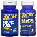 ナチュラルSTACKS NeuroFuel Nootropic + Dopamine Brainフードバンドル - サポートメモリ、モチベーション&フォーカス* - 135トータルカプセル
