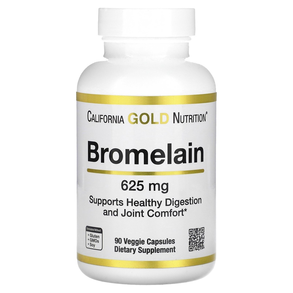カリフォルニアの金の栄養のBromelain、625のmg、90の野菜のカプセル