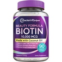 医師のレシピ ビオチン 10,000 mcg, 毛の成長, 健康な皮膚 & 爪, エネルギー代謝, ベジタリアンフレンドリー ビオチン, ココナッツ油と, 非GMO, 3 ヶ月の供給, 90 ベジタリアン Softgels