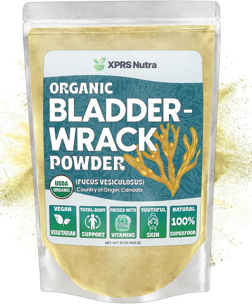 XPRS Nutraの有機性ぼうこうの粉(Fucus Vesiculosus) - 皮を遅らせるための優れたぼうこうの有機性の粉-ビーガン友好的なぼうこうのヘルブのヨウ素の補足(16のOunce)