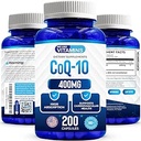 ビタミンCoQ10 400mg/サービング - 200カプセルCoQ-10 - ベジタリアンカプセル - 酸化防止Co Q-10 Coenzyme