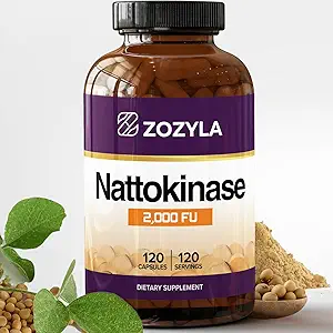 ナトキナーゼサプリメント 2,000 FU, 120 カプセル - 正常な血流と循環のためのナトエキス - 非GMO、グルテンフリー、ビーガン - 米国製