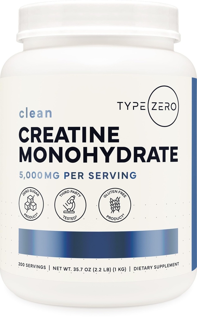 タイプ ゼロ クレアチン Monohydrate (Unflavored) 1 KG、5000mg (5g) サービングごとの、 Micronized、ゼロ シュガー、 Keto の友好的及びグルテンフリー、200 のサービング