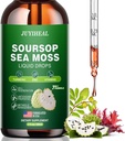 海苔の液体の低下が付いている7-in-1 Soursop Graviola、Soursopのきらめきの液体消化防止剤、免疫のブースト、細胞サポート及び再生のためのMultivitaminの豊富な液体2 Fl Oz