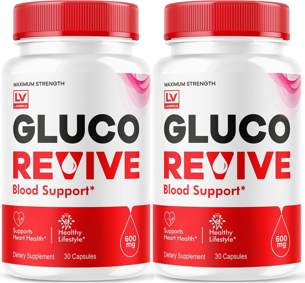 (2パック)グルコRevive - GlucoRevive、Gluco Revive Pills、GlucoReviveサポート、GlucoReviveカプセル、Gluco Revived All Natural Premium Formula、Gluco Revive Pillsのレビュー、2か月の60カプセル