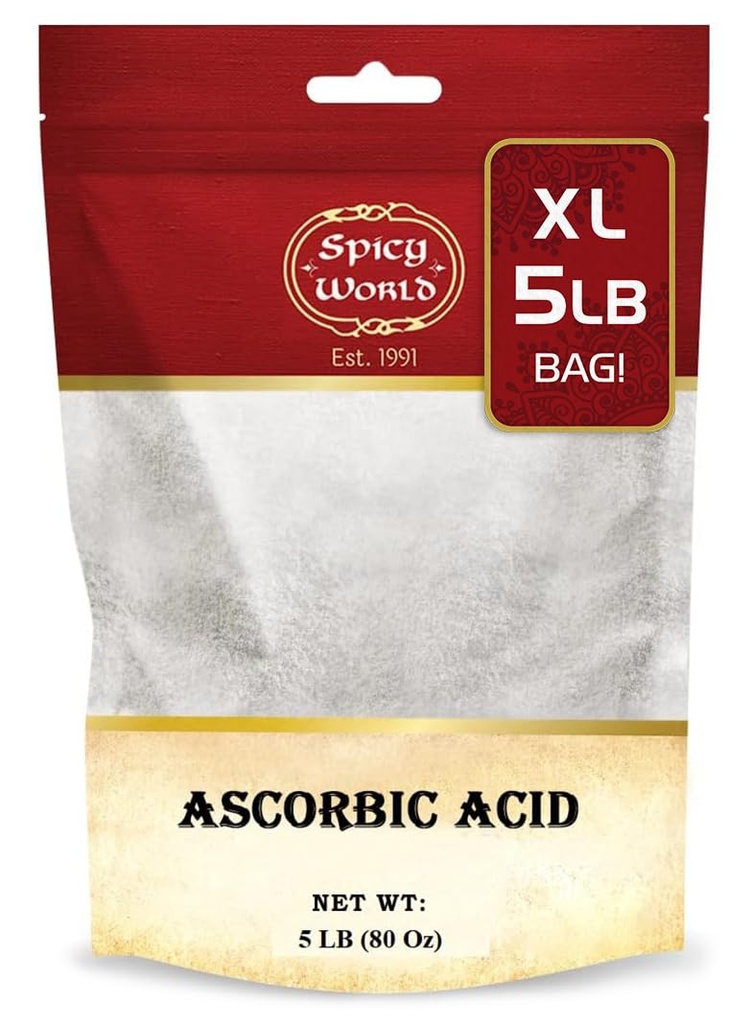辛い世界のアスコルビン酸のビタミンCの粉5 LB - サプリメント、純粋なVIT Cの粉USPのバルク