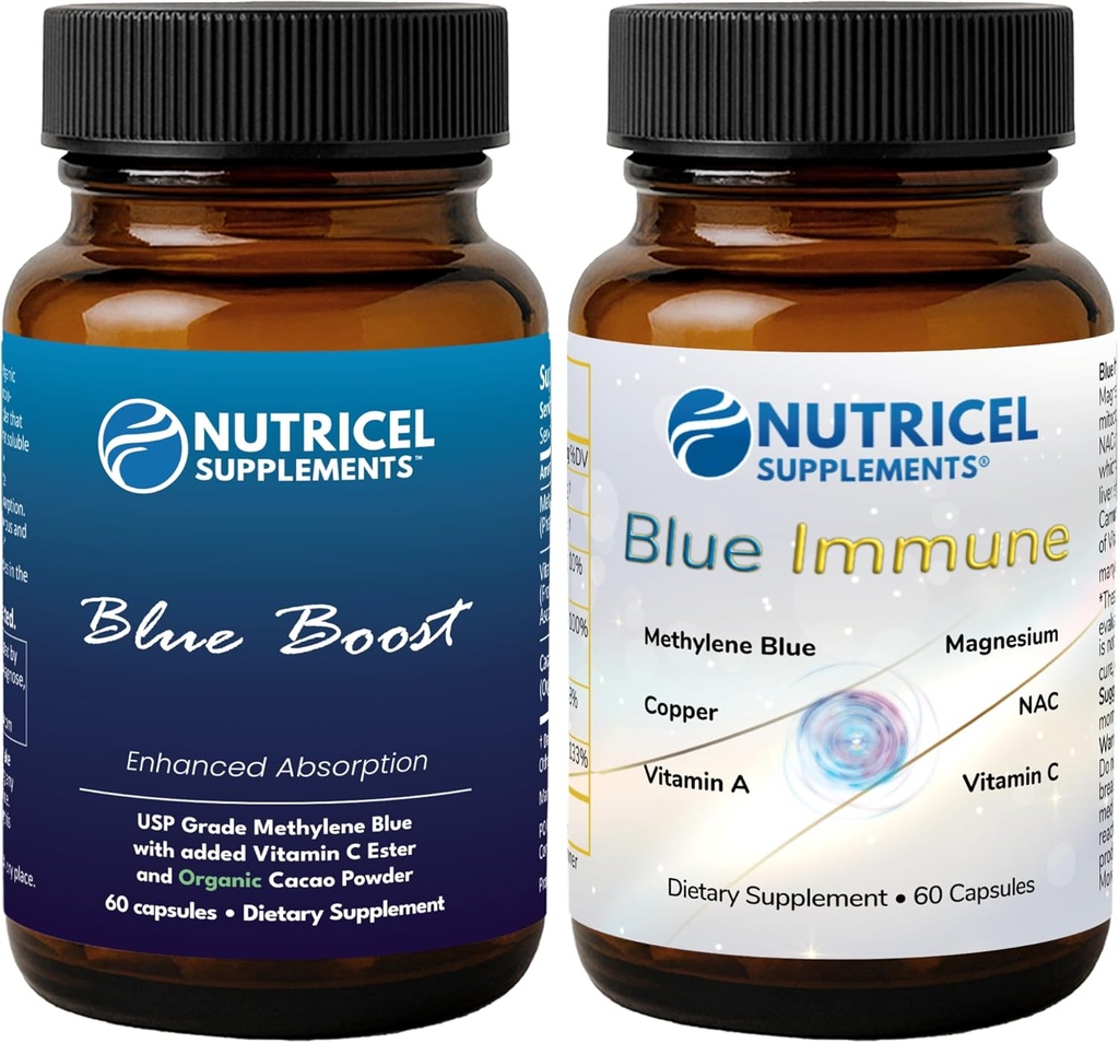 Nutricel Methylene Blue Capsules - Boost and Immune (2 Product Bundle)