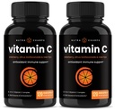 NutraChamps (2パック) エルダーベリー、Citrus BioflavonoidsとビタミンC 1000mg - 120カプセルビーガン、免疫健康&コラーゲン生産500mgパウダーピルのための非GMO抗酸化サプリメント