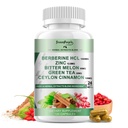 Ceylon CinnamonのGREENPEOPLE Berberineの補足- 120の計算のBerberine 1500mgはAMPK及びGLP-1のBitterのMelonのBerberina HCLおよび免疫サポート/エネルギーのための自然なハーブを活動化させます