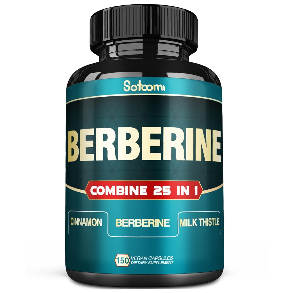 佐藤omi 25in1 Berberine サプリメント - Berberine Hcl - Ceylon Cinnamon - ミルクの本質および多く