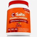 C-SaltsのビタミンCの粉の補足-免疫サポートのための100%の純粋な高い線量の緩衝されたビタミンCの粉-有機性、砂糖なし、ビーガン、非GMO、胃フレンドリー、血のオレンジ8oz