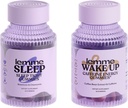 Lemme Sleep and Wake Up Bundle - Sleep Gummies for Better Night's Rest & Wake Up Caffeine Gummies for Energy - グルテンフリー、非GMO、60 カウントそれぞれ