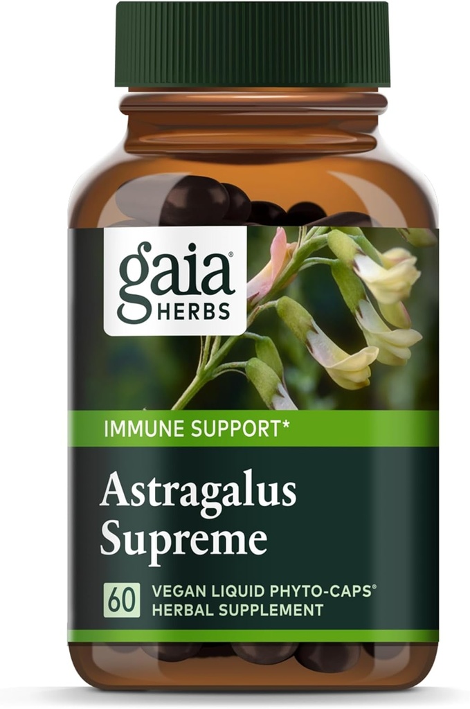 GaiaハーブAstragalus最高 - 免疫&抗酸化サポート* - Astragalus Root、Schisandra Berry&Ligustrum - 60ビーガン液体Phyto-Capsules(15日間供給)