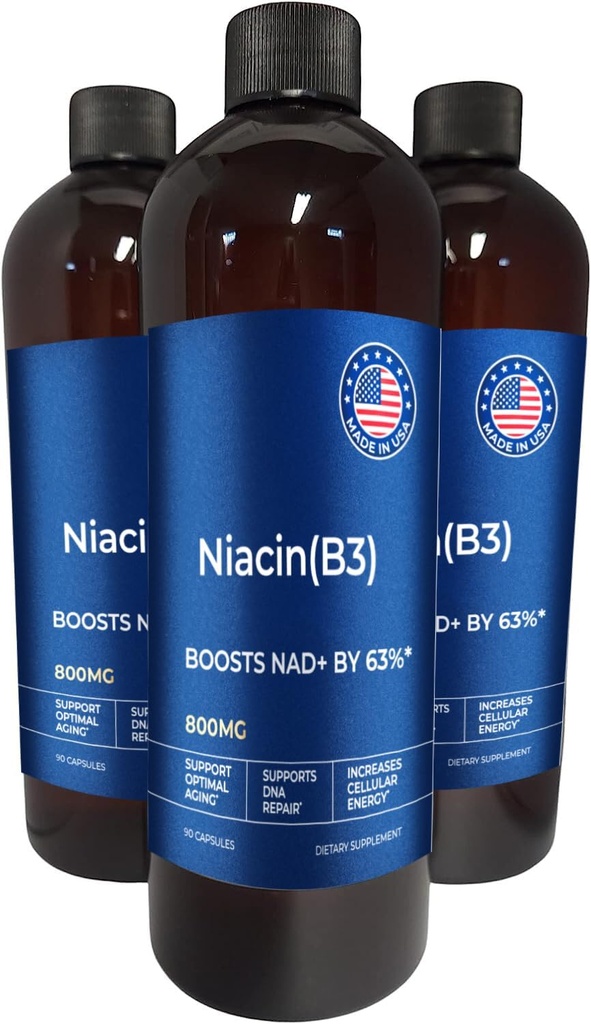 | ナイアシン(B3) - B3 ナイアシンサプリメント | ミネラルサプリメント | 18 カプセル 800 mg