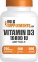 BulkSupplements.comビタミンD3 10000IU Softgels - Cholecalciferol、D3サプリメント、ビタミンD 10000 IU - 1ビタミンD3 Softgel(ビタミンDの250mcg) - 500日の供給、500 Softgels