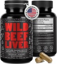 ワイルドフード ビーフ 肝カプセル - 草飼料&牧草養 | 天然エネルギー・免疫支援用3000mg Ancestralサプリメント | 男性と女性のためのOrganサプリメント | ケト、パレオ、カルニボア(120 Softgels)