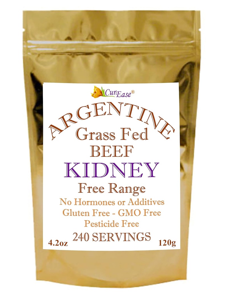 Argentine Beef Kidney Powder Grass Fed & Finished 4.2 Ounces 240 Servings