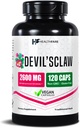 Healthfare Devils Claw Root | 2600mg ハーブサプリメント | 120 ビーガンカプセル | 合間の根抽出物 | 非GMO、グルテンフリー | アメリカ製