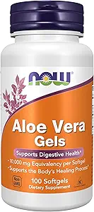 NOWサプリメント、アロエベラ(アロエバーバデンシス)10,000mg、サポート消化器の健康*、100 Softgels