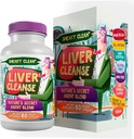 Liver Cleanse Support Supplement w Milk Thistle - Nature's Secret Agent Blend - 60 Vegan Capsules