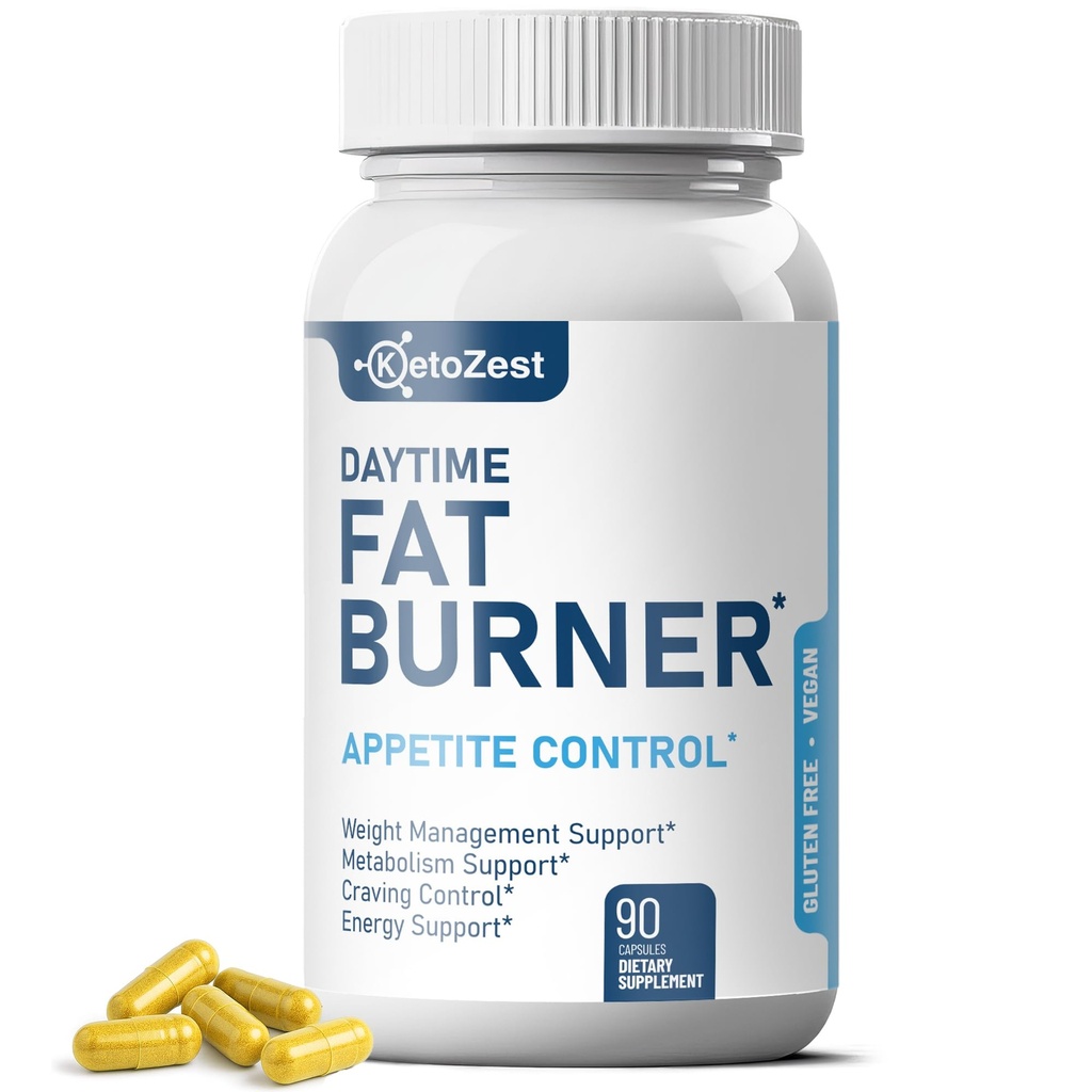 Fat Burner Appetite Suppressant for Weight Loss - Daytime Men Women Natural Thermogenic Fat Burning Diet Pills with Green Tea Caffeine - Curb Hunger Appetite Control Belly Fat Burn Support