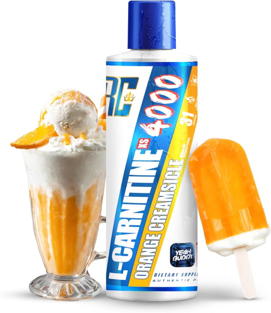 Ronnie ColemanのシグネチャーシリーズLのカルニチンXS 4000の液体、興奮剤は放します、砂糖は人及び女性のためのゼロ カラブ、細い筋肉強さサポート、16のOz (16のoz、オレンジ クリームシクル(4000)を放します