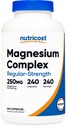 Nutricostマグネシウムコンプレックス250mg、240カプセル - 酸化マグネシウム、クエン酸塩、およびグルクエン酸塩 - グルテンフリーおよび非GMO