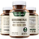 ビーガンLabs Berberine HCL 1200MG オーガニックセイロンシナモン- 180 ビーガンカプセル- 支持 全体的な健康と免疫システム