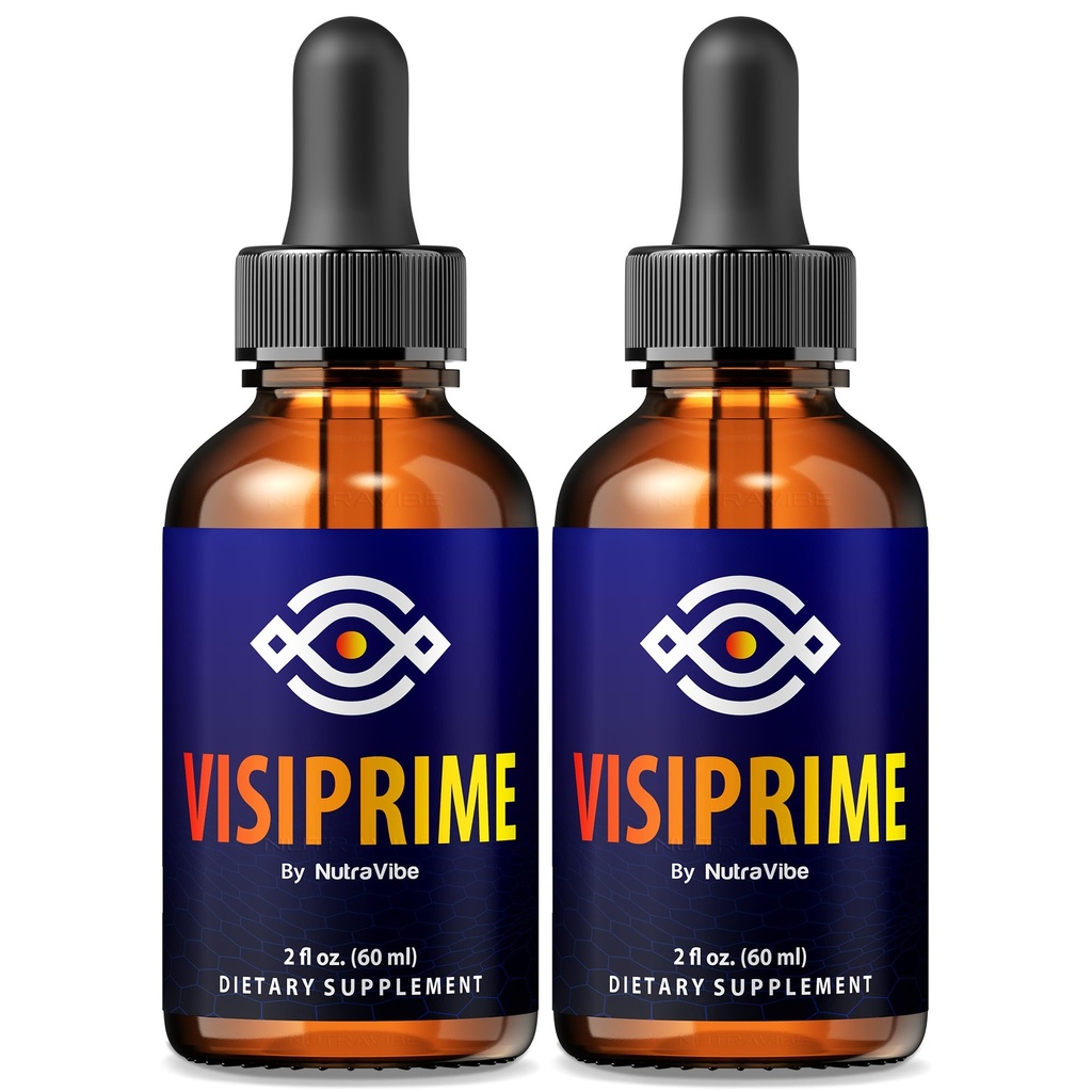 (2 Pack) Visiprime Eye Drops – Official Visi Prime Nano Formula Sublingual Drops with Natural Ingredients, Oral Supplement for Vision Clarity, Floaters & Gentle Eye Care, Review (60 Servings)