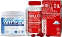 Bronsonの海洋のコラーゲンのペプチッドHydrolyzed蛋白質の粉+ Omega-3s EPA DHAのAntarctic Krillオイル1000のmg