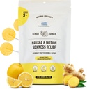 MommaBear Nausea & Motion Sickness Lollipops – ナセサのための非GMOレモン&ジンジャーキャンディ – 子供のためのオーガニックLollipops 3 + 清らかさを緩和するために妊娠中の女性 – 鮮度のためにしっかりとシール (10 パック)