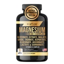 マグネシウムの複雑な補足 - 10活動的な形態、Glycinate、クエン酸塩、無酸素、Taurate、アスパルテート、グルコネート、アスコルベート、乳酸塩、ビタミンC B1 B2 B6 B12とより多くの