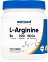 Nutricost L-Arginineパウダー500グラム(1.1lbs) - 純粋なL-Arginineパウダー - サービングあたり5000mg。 100サービング