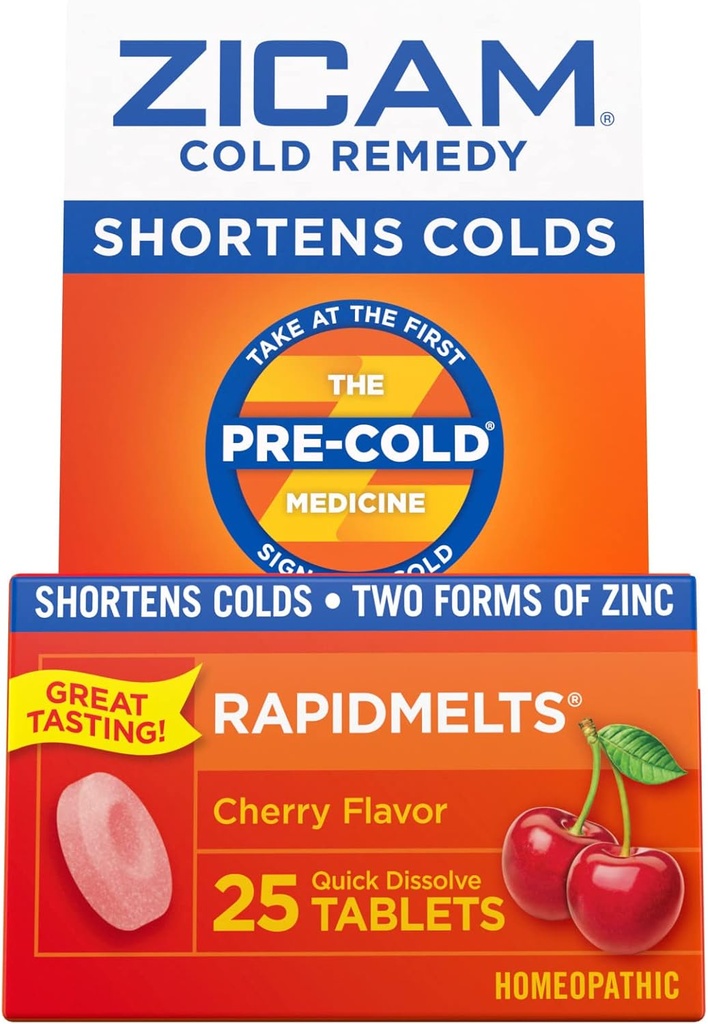 Zicamの風邪-救済亜鉛RapidMelts、チェリーの味、ホメオパシー、風邪の短くする薬は、25の計算をショートさせます(2)