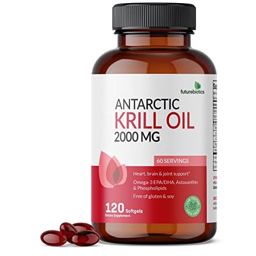 アスタキサンチン、オメガ3s EPA、DHAおよびリン脂 - 100%の純粋な報酬のKrillオイルの重金属テストされる、非GMO - 120のSoftgelsのFuturebiotics