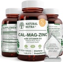 骨の強さのためのビタミンD3と自然なNutraカルシウム マグネシウム亜鉛(カルマグ亜鉛)の補足、助けはDigestion、健康グルテンフリーおよび砂糖を、必須のミネラル複合体(100の計算)改善します