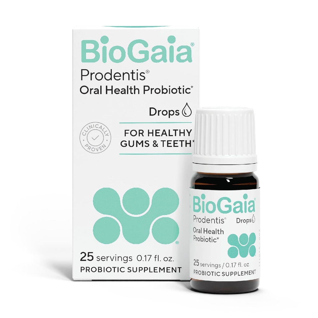 BioGaia Prodentis | デンタルプロバイオティックドロップ | ヘルシーグム&ティースを促進 | 歯科問題に対する防御 | 経口マイクロバイオムを補充 | 口腔の健康を改善 | 不燃 | 25 日 供給