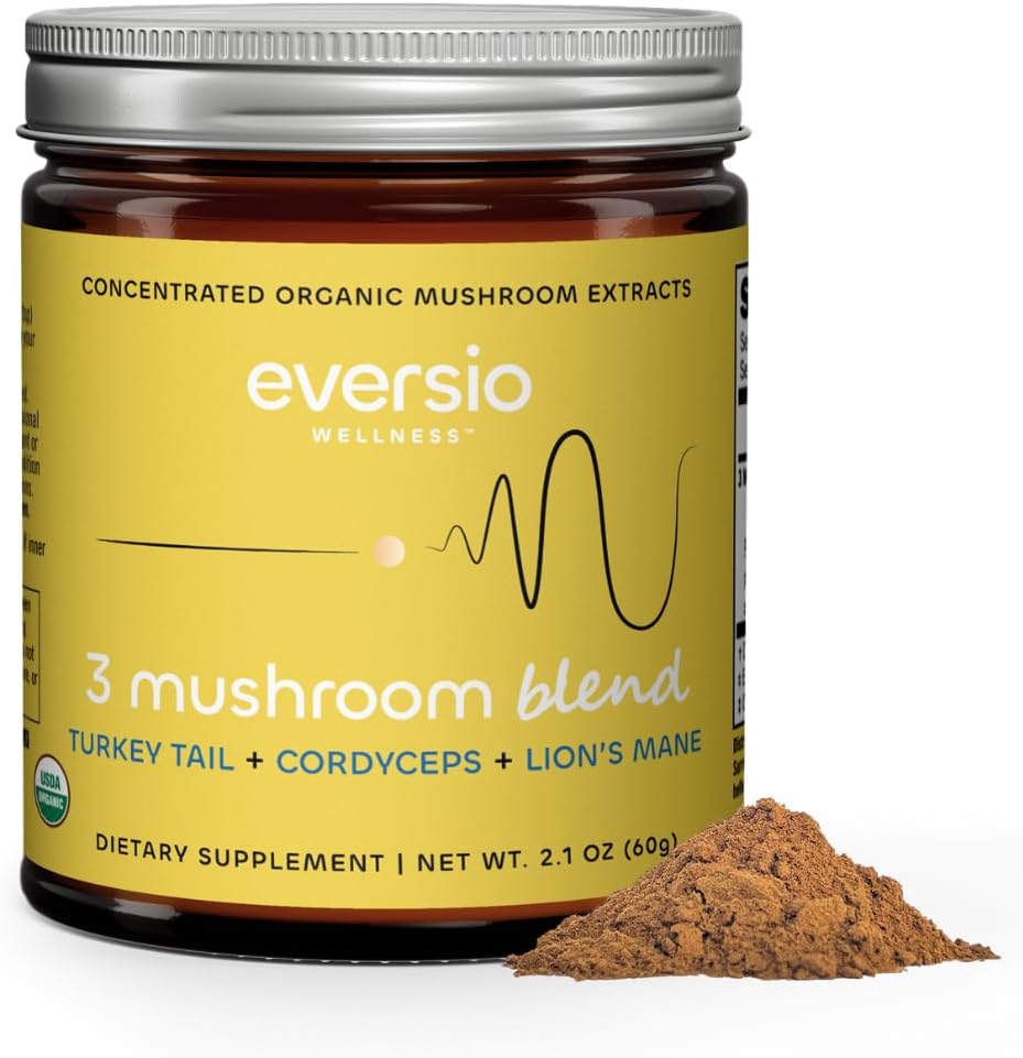 3つのきのこのブレンド - 目覚めのブレンド60のサービング(60g)のきのこのコーヒーまたはスムージーのためのきのこの粉のブレンド - ライオンズマネ、トルコの尾およびコルディセプ - >32%ベータD-グルカン!
