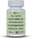 黒い種油3000mg海苔3000mgのAshwagandha 1000mgのTurmeric 1000mgのBladderwrack 1000mg及びElderberry ManukaのChlorophyllのDandelionの黄色ドック- (90のカプセルのパック1)